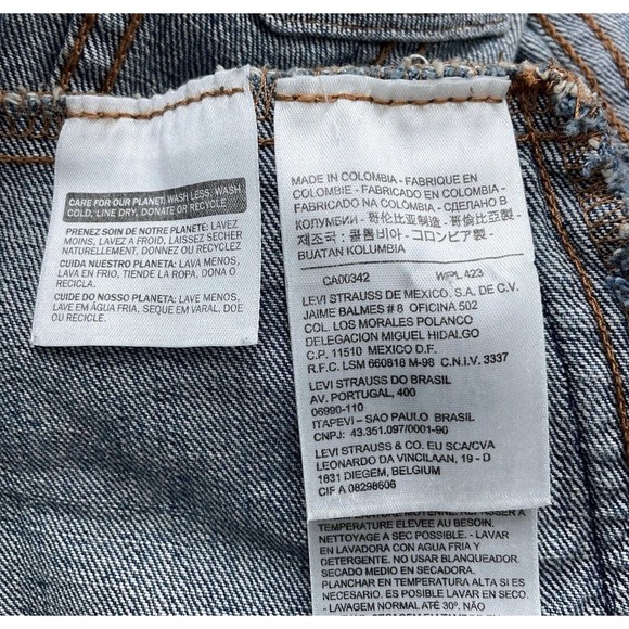 Levis Jacket Women Small Blue Fade Stonewash Cotton Trucker PC9-46780-0001 - Picture 5 of 11